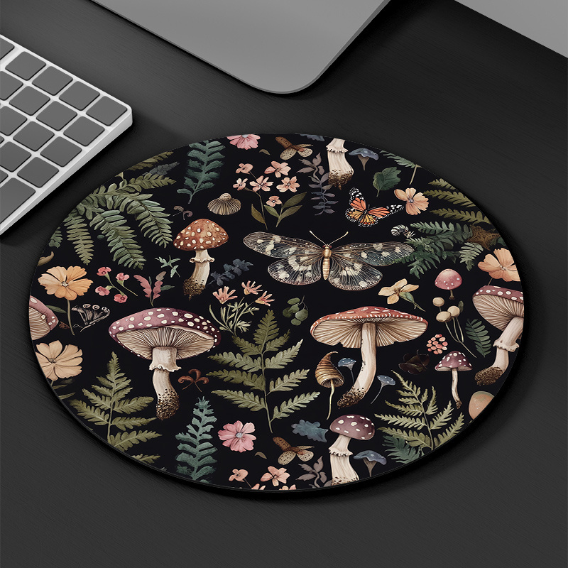 سجادة ماوس دائرية بتصميم غابة، - مراجعة Gaming Accessories For Room وسعره